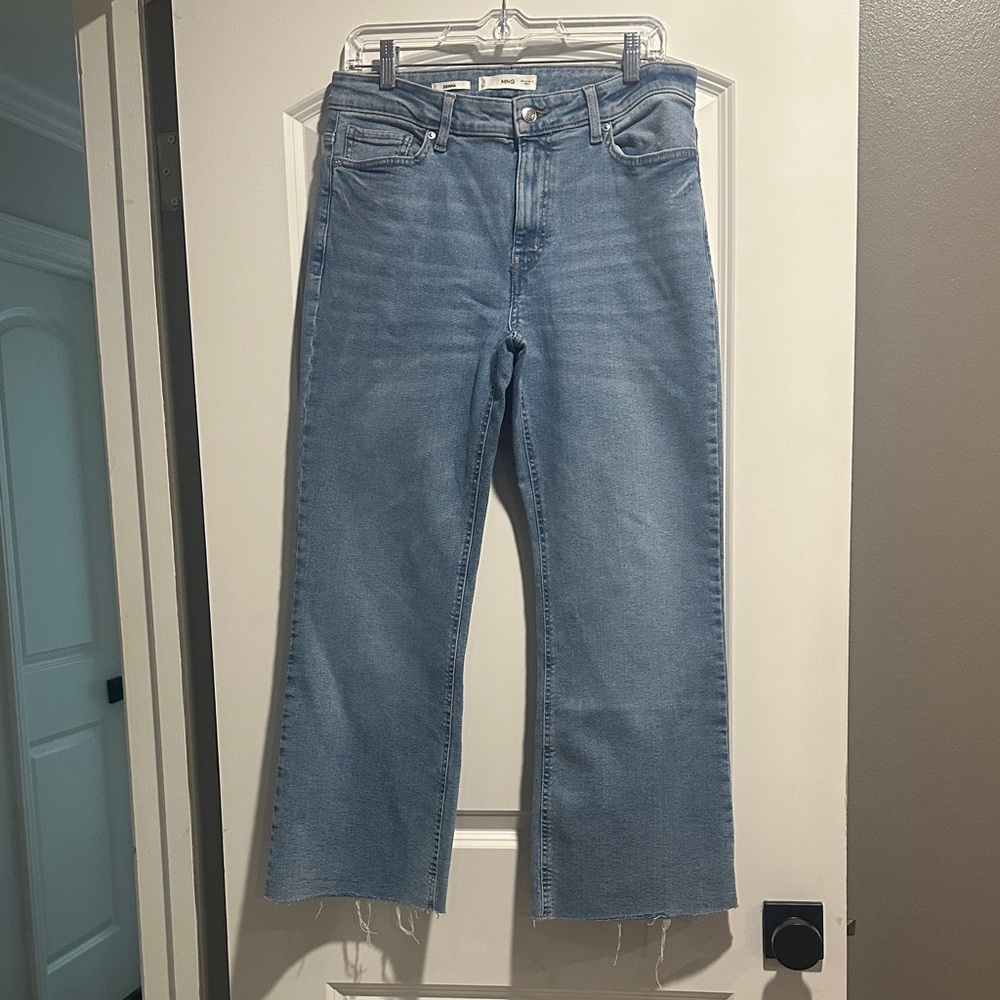 Mango Light Blue Straight Leg Jeans